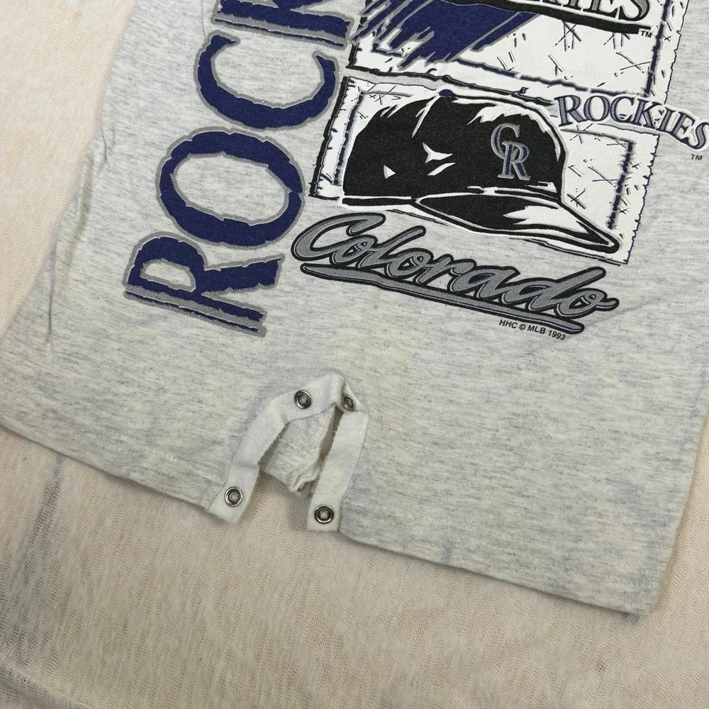 Vintage 1993 Colorado Rockies Baby Romper 24‎ Months MLB USA Made One-Piece